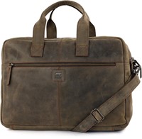 Bear Design HD Leren Lou Laptoptas 15,6 inch - Bruin-3