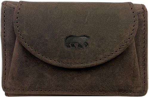 Bear Design Bing Leren Overslagportemonnee - Bruin