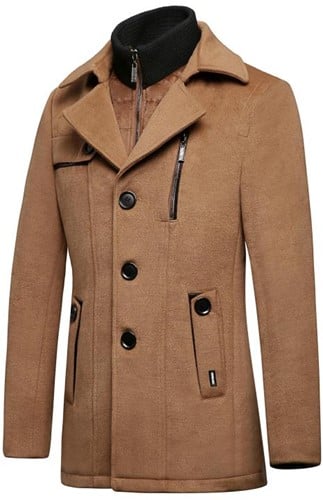Versano Jack Heren Korte Mantel Manteljas Winterjas XL - Camel