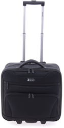John Travel Explorer Handbagage Trolley / Laptoptrolley / Pilotcase - 45 cm - 27 liter - TSA slot - Zwart