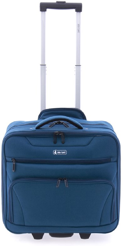 John Travel Explorer Handbagage Trolley / Laptoptrolley / Pilotcase - 45 cm - 27 liter - TSA slot - Blauw