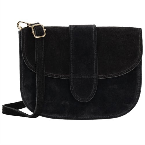 Charm London Anna Leren Schoudertas / Kleptas - Zwart