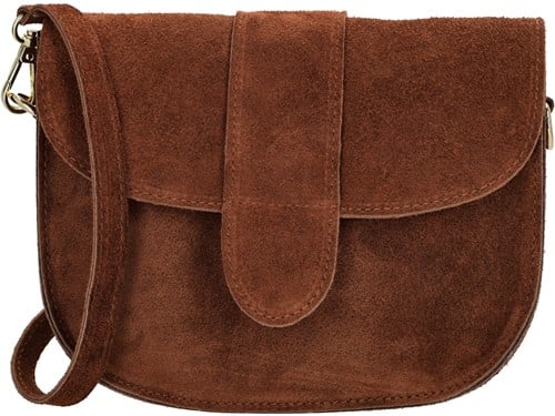 Charm London Anna Leren Schoudertas / Kleptas - Cognac