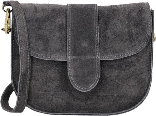 Charm London Anna Leren Schoudertas / Kleptas - Grijs