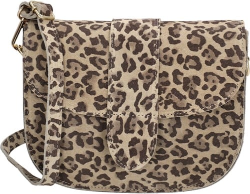 Charm London Anna Leren Schoudertas / Kleptas - Luipaard