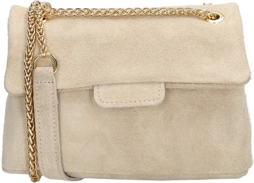Charm London Anna Leren Schoudertas - Zand