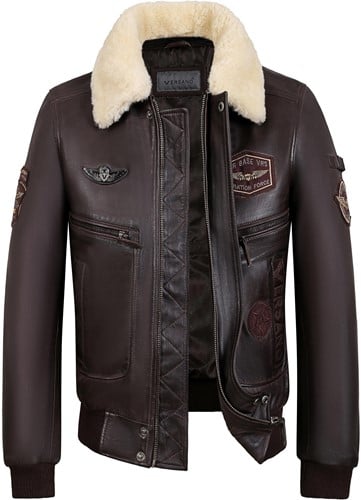 Versano Maverick Leren Heren Jas / Pilotenjack S - Bruin