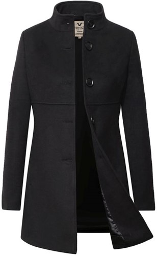 Versano Melody NG Dames Mantel Manteljas 3 kwart Winterjas XL - Zwart