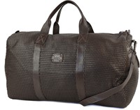 Bear Design Vesper Gevlochten Leren Weekendtas - Reistas - Bruin-3