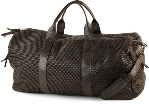 Bear Design Vesper Gevlochten Leren Weekendtas - Reistas - Bruin
