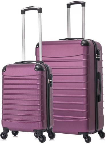 Castillo Quadrant 2 delige ABS Kofferset (L+XS) - Paars