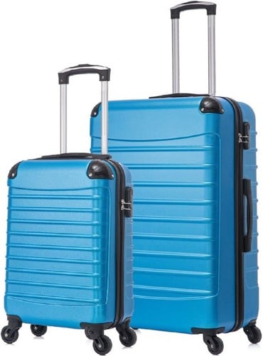 Castillo Quadrant 2 delige ABS Kofferset (L+XS) - Skyblue