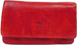 Bear Design Emma Leren Overslagportemonnee - Rood