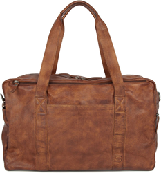 Spikes & Sparrow Brian Leren Weekender Reistas - Laptoptas - 17 inch - Brandy