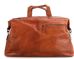 Spikes & Sparrow Atlanta Leren Weekender Reistas - Brandy