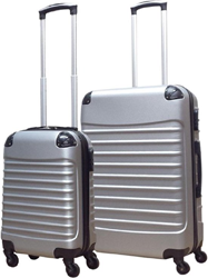 Castillo Quadrant 2 delige ABS Kofferset (L+XS) - Silver
