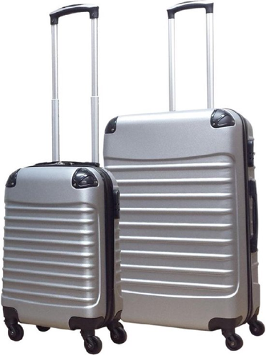 Castillo Quadrant 2 delige ABS Kofferset (L+XS) - Silver