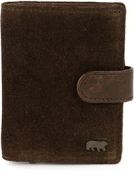 Bear Design Bobby Suede Leren Pasjeshouder / Creditcardhouder - Bruin
