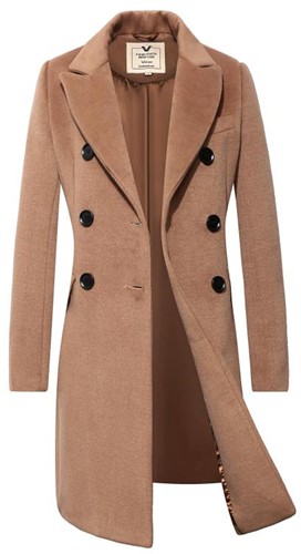 Versano Valentina NG Dames Mantel Manteljas 3 kwart Winterjas XXL - Camel