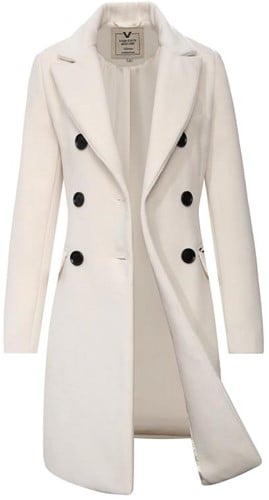 Versano Valentina NG Dames Mantel Manteljas 3 kwart Winterjas XXL - Creme