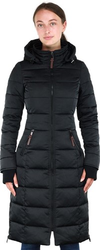 Versano Chloe Dames Lange Winterjas S - Zwart
