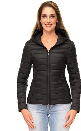 Versano Jenifer Korte Lightweight Dames Jas / Puffer Jacket M - Zwart