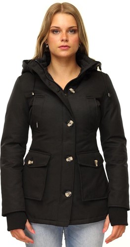 Versano Marry Dames Parka Winterjas M Zwart
