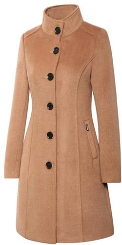Versano Violet NG Dames Mantel Manteljas 3 kwart Winterjas S - Camel