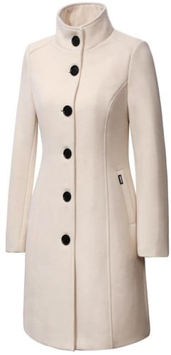 Versano Violet NG Dames Mantel Manteljas 3 kwart Winterjas XL - Creme