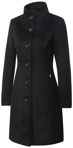 Versano Violet NG Dames Mantel Manteljas 3 kwart Winterjas S - Zwart