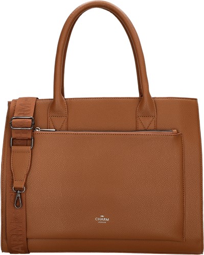 Charm London Pentonville Laptoptas / Handtas - Cognac