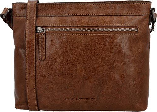 Hide & Stitches Westland Leren Schoudertas - Cognac