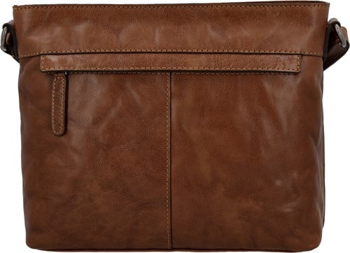 Hide & Stitches Westland Leren Schoudertas - Cognac-3