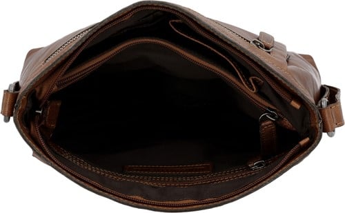 Hide & Stitches Westland Leren Schoudertas - Cognac-2