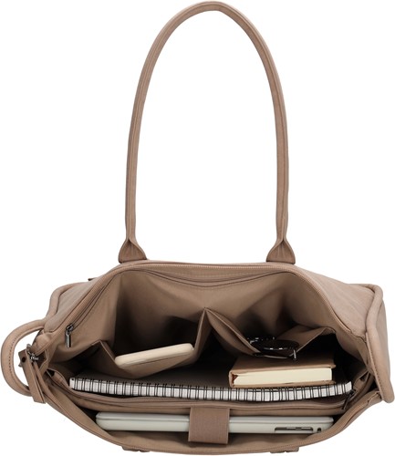 Zebra Trends Mia Laptoptas 15,6 inch - Lichttaupe-2